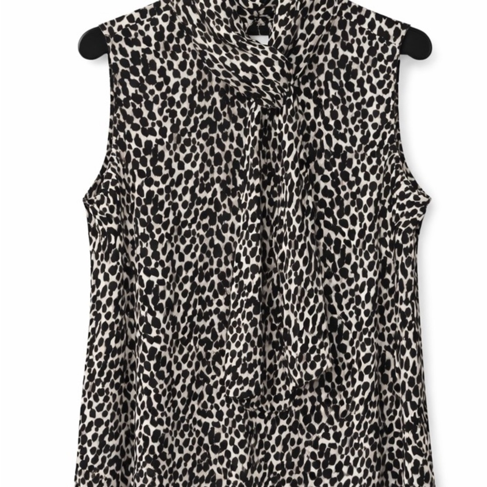 Torrid Black and White Leopard Print Blouse
